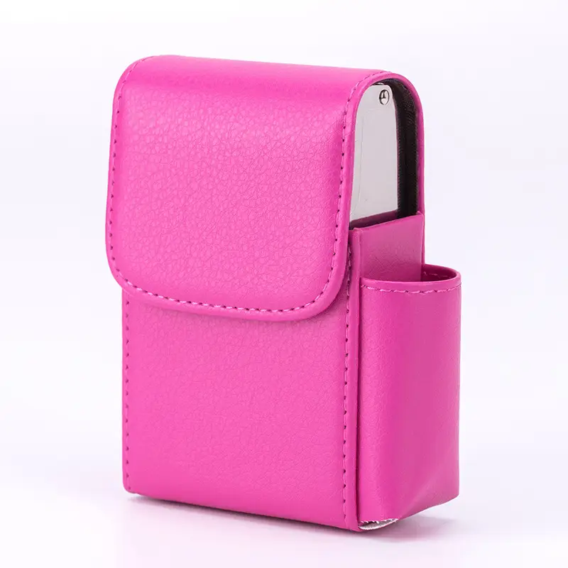 Black Croc Leather 20-Pack Lighter Box with Cigarette Bag - Image 8