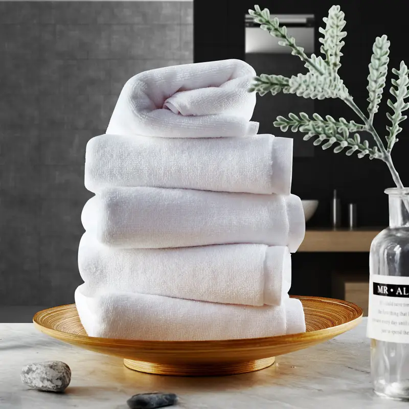 White Pure Cotton 32-Line Towels Set - Image 3