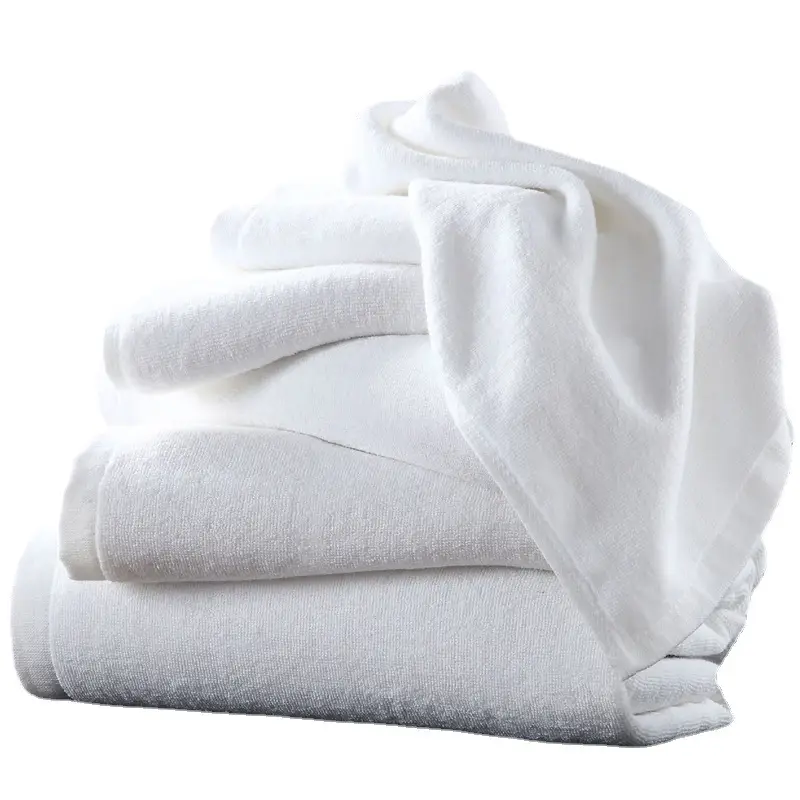 White Pure Cotton 32-Line Towels Set - Image 6