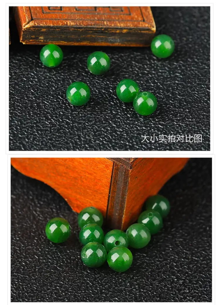 Green Jade Round Beads for Jewelry Making — feature 7