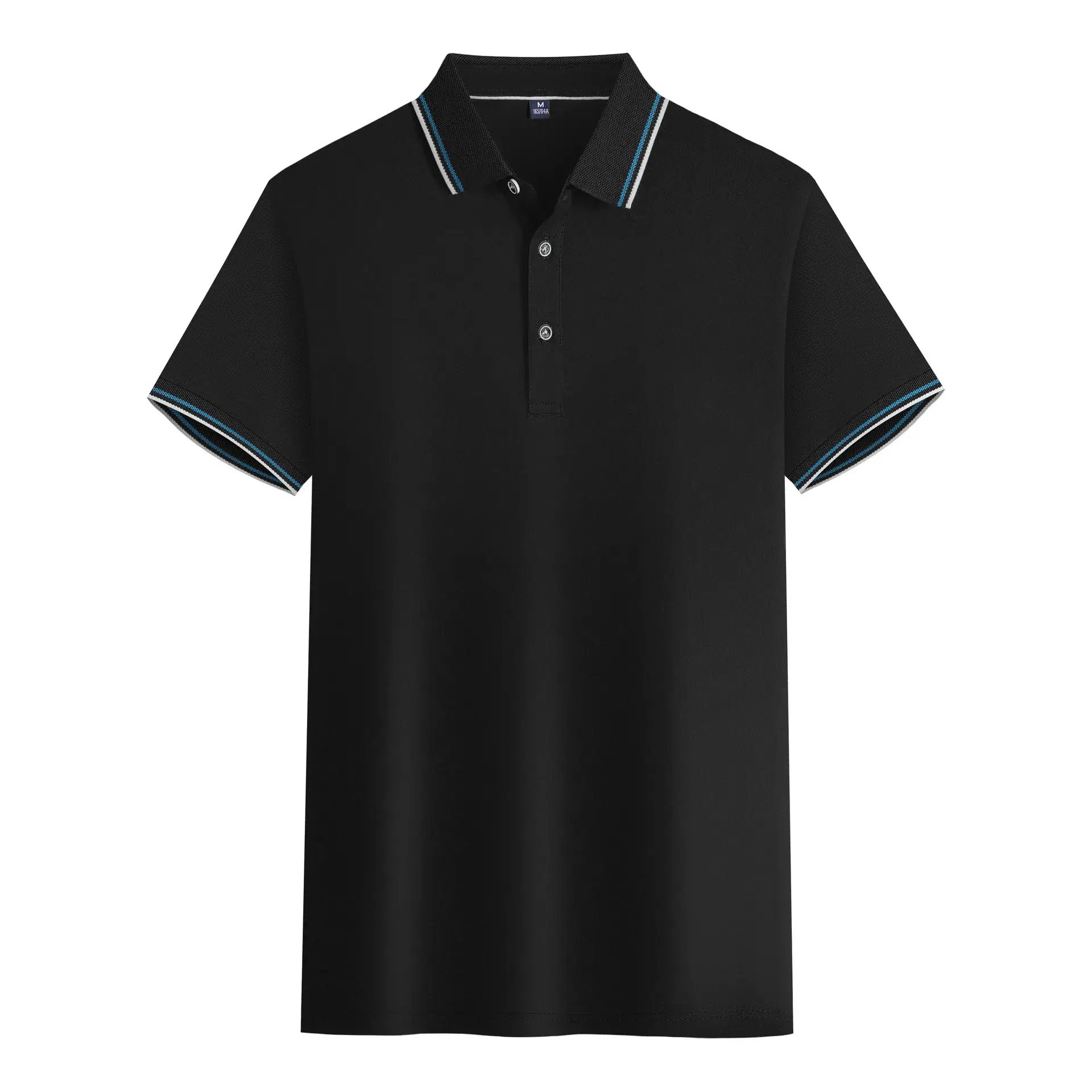 Men's Blue Polo Shirt with White Trim - Image 5