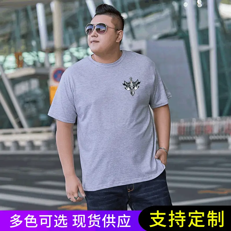Men Cotton Printed T-Shirt Black Plus Size Loose Fit - Image 8