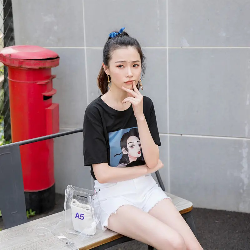 Women Printed T-Shirt Summer Casual Loose Sleeve - Image 8