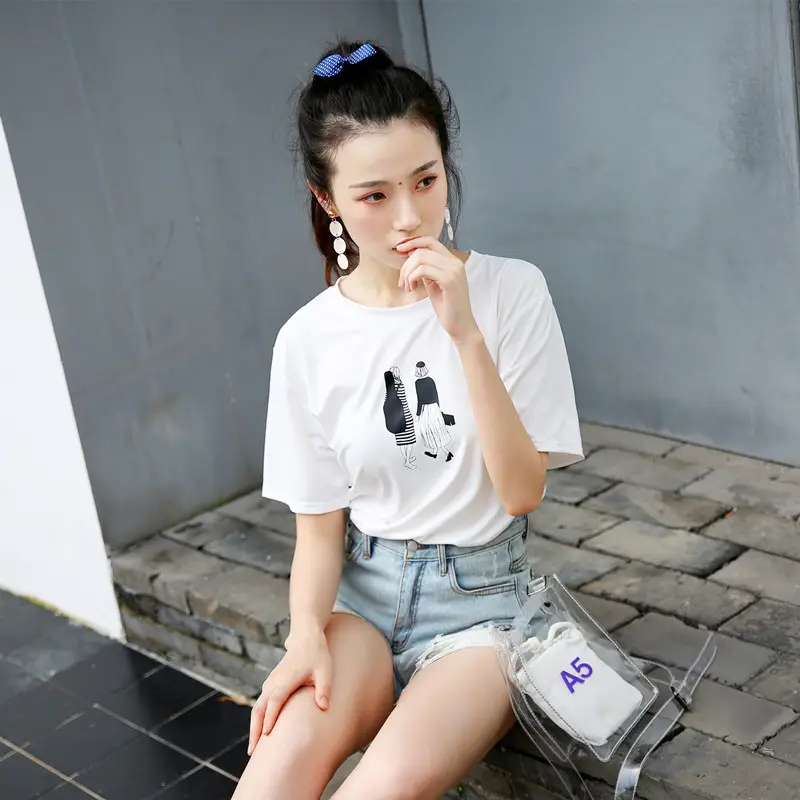 Women Printed T-Shirt Summer Casual Loose Sleeve - Image 5