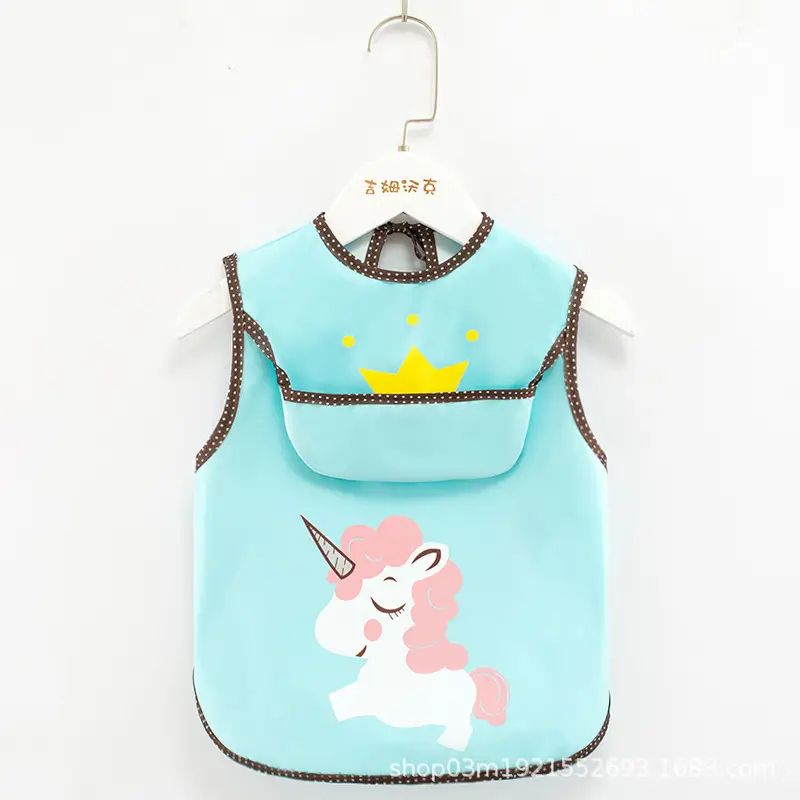 Women's Sleeveless Waterproof Baby Apron Yellow - Image 13