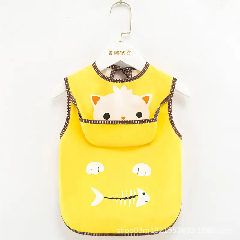 Women's Sleeveless Waterproof Baby Apron Yellow - Image 14