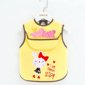 Women's Sleeveless Waterproof Baby Apron Yellow - Image 9