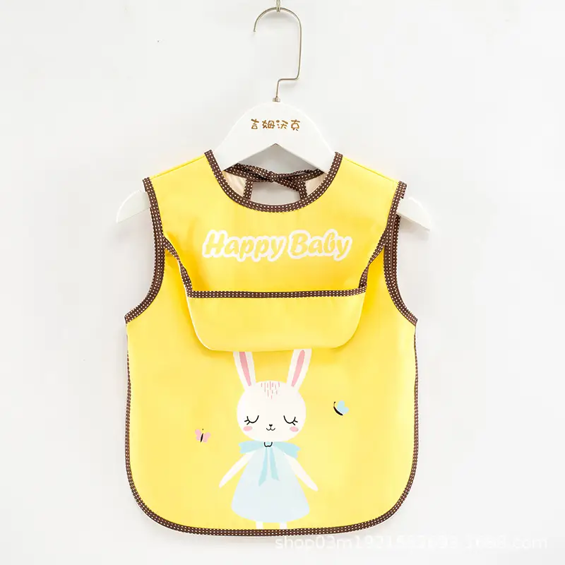 Women's Sleeveless Waterproof Baby Apron Yellow - Image 3