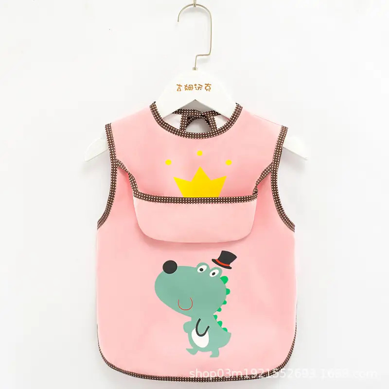 Women's Sleeveless Waterproof Baby Apron Yellow - Image 4