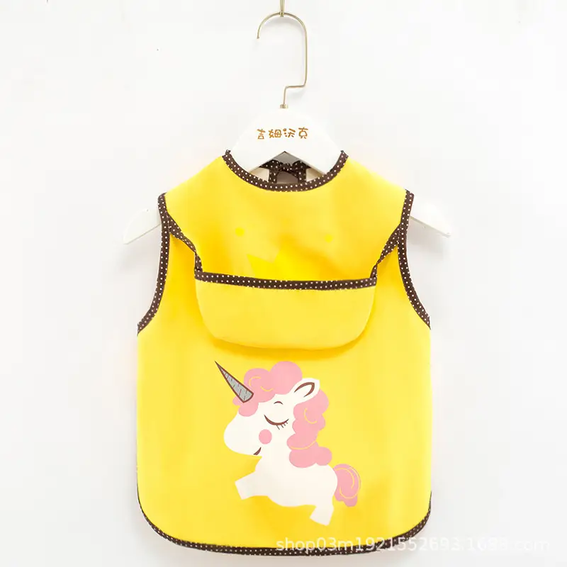Women's Sleeveless Waterproof Baby Apron Yellow - Image 5