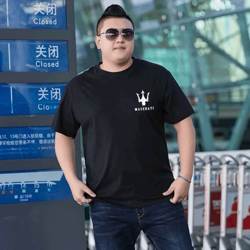 Men Black Starry Sky Cotton T-Shirt Large - Image 3