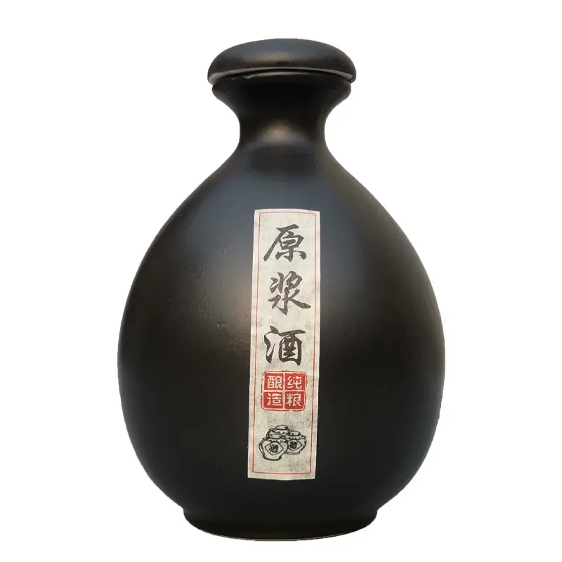 6 Bottle Set Antique Black Earth Pot Wine Pot 1kg - Image 18