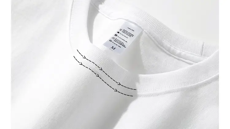 Men Cotton T-Shirt White 270g Short Sleeve — feature 7