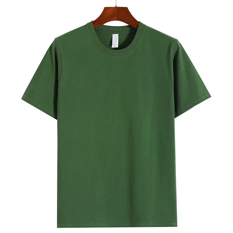 Men Cotton T-Shirt White 270g Short Sleeve - Image 3