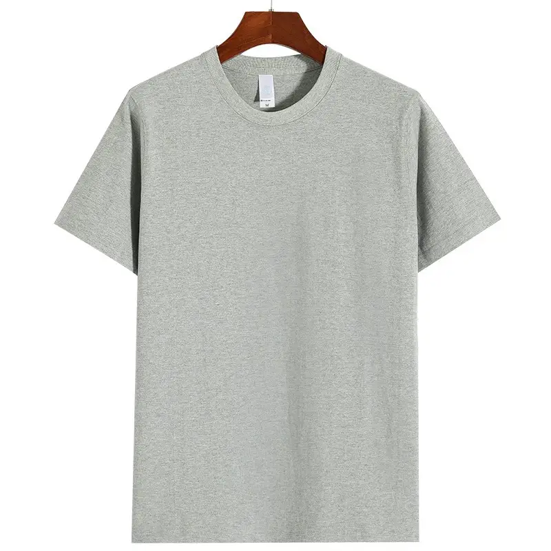Men Cotton T-Shirt White 270g Short Sleeve - Image 4