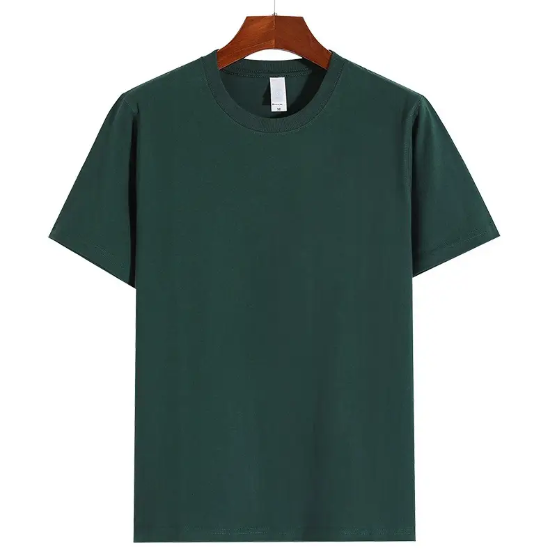 Men Cotton T-Shirt White 270g Short Sleeve - Image 5