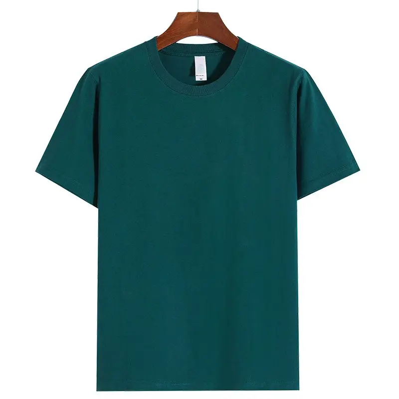 Men Cotton T-Shirt White 270g Short Sleeve - Image 8