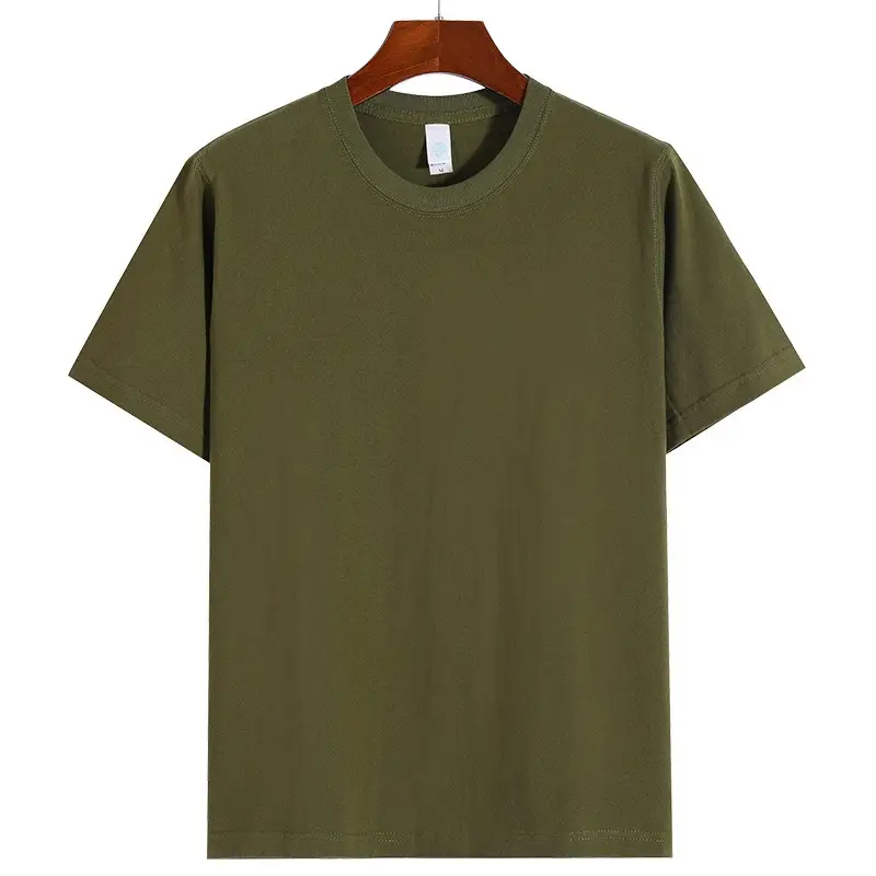 Men Cotton T-Shirt White 270g Short Sleeve - Image 10