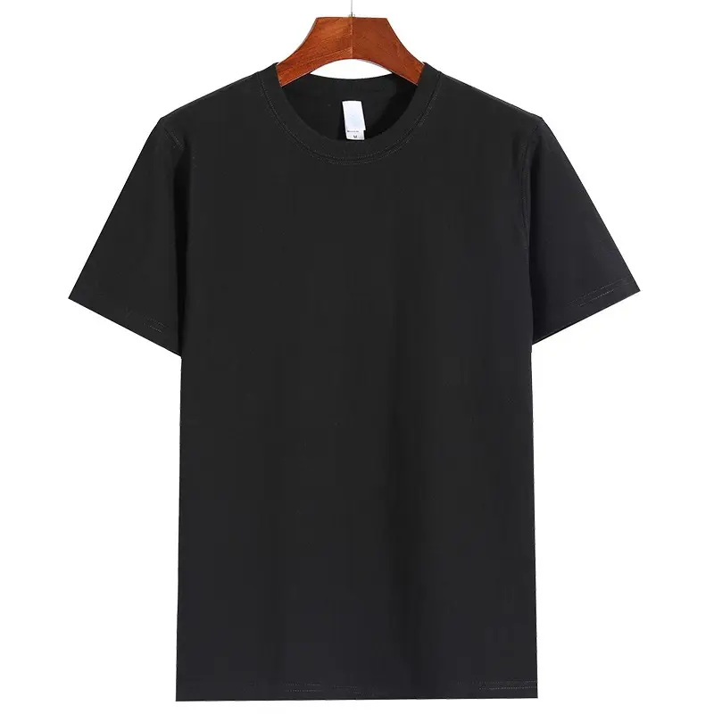 Men Cotton T-Shirt White 270g Short Sleeve - Image 2