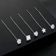 Silver Chain Earrings for Women, U-Shaped Design, Lightweight, Daily Wear — feature 13