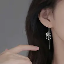 Silver Chain Earrings for Women, U-Shaped Design, Lightweight, Daily Wear — feature 15