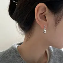 Silver Chain Earrings for Women, U-Shaped Design, Lightweight, Daily Wear — feature 17