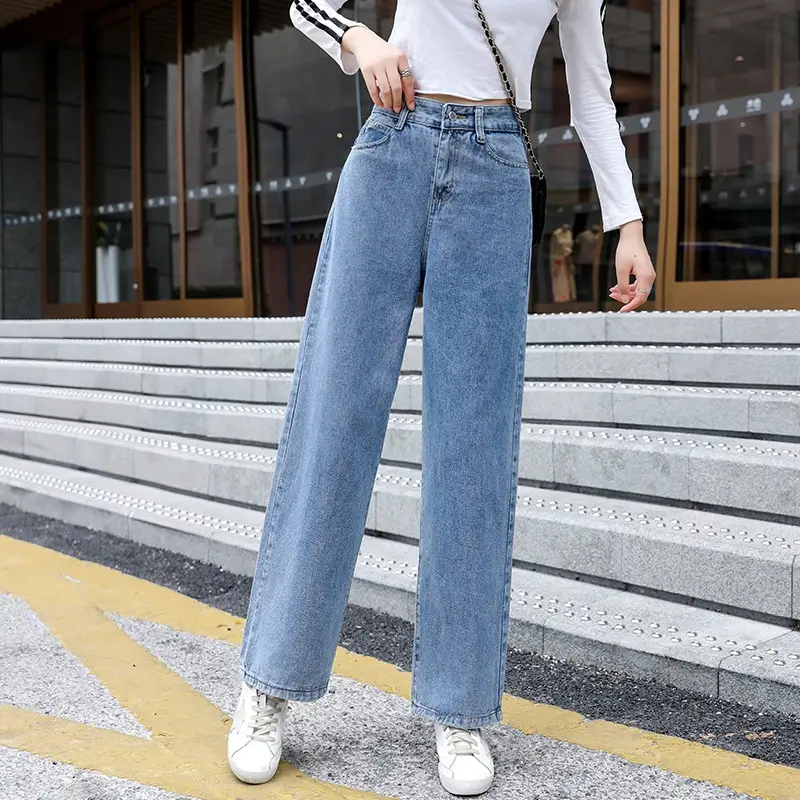 Women Wide Leg Jeans 2020 Summer Loose Straight Leg - Image 2