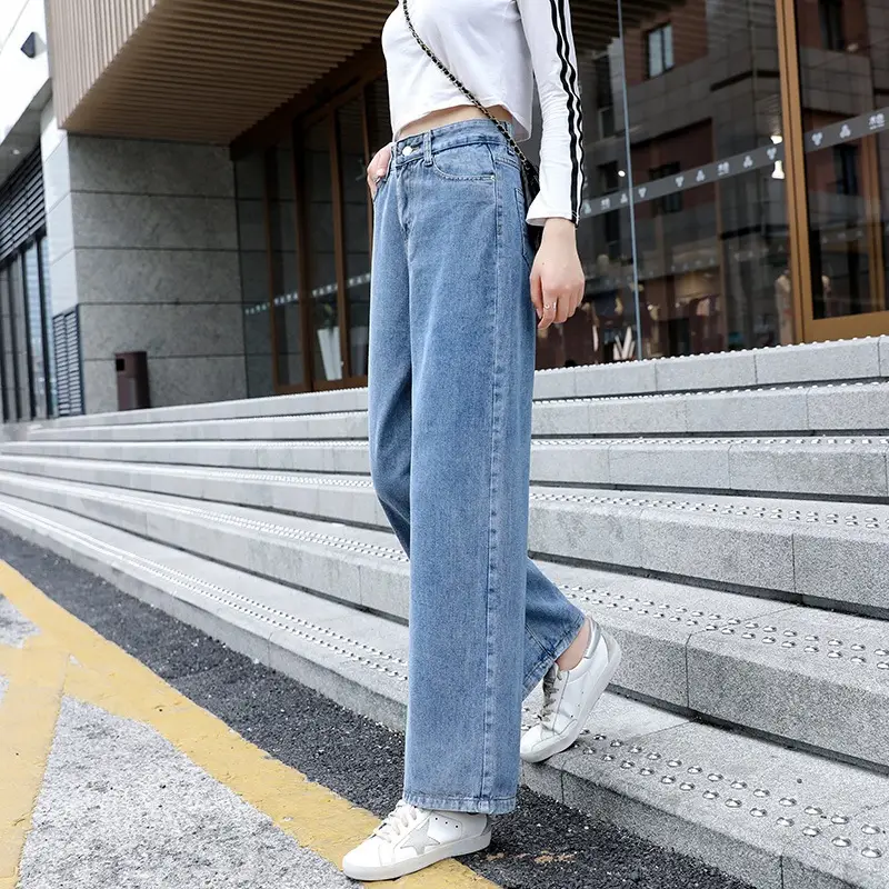 Women Wide Leg Jeans 2020 Summer Loose Straight Leg - Image 4