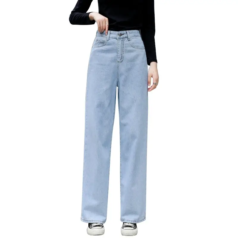 Women Wide Leg Jeans 2020 Summer Loose Straight Leg - Image 5