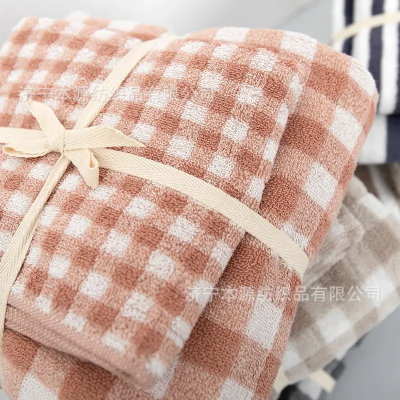 Japanese Style Pure Cotton Bath Towel Set Two-Piece Absorbent Soft - Image 9