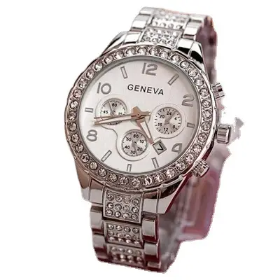 Geneva Diamond Tuhao Gold Steel Belt Watch for Men