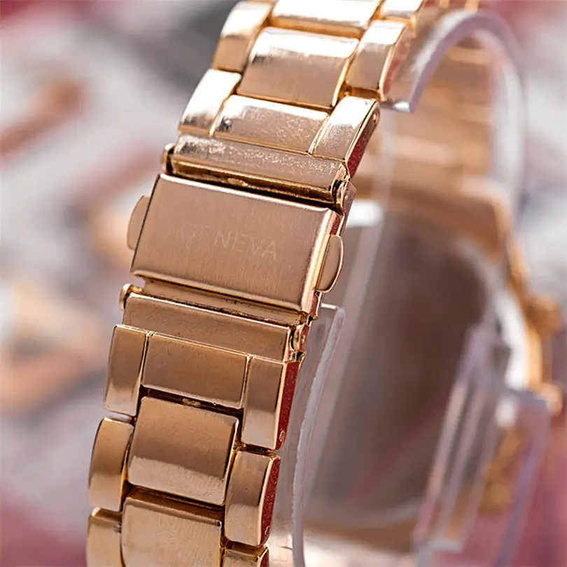 Geneva Diamond Tuhao Gold Steel Belt Watch for Men — feature 4