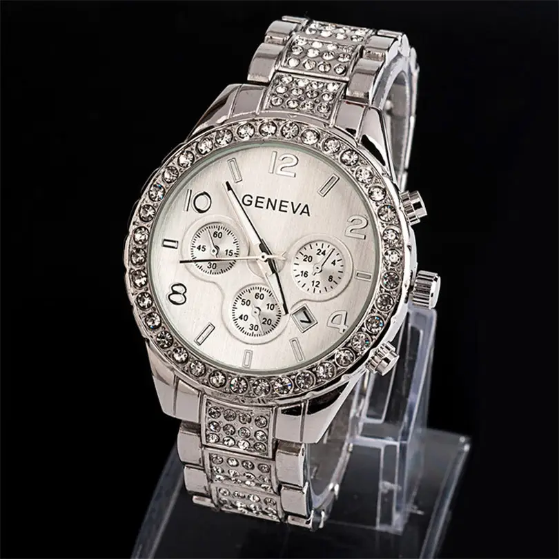 Geneva Diamond Tuhao Gold Steel Belt Watch for Men — feature 6