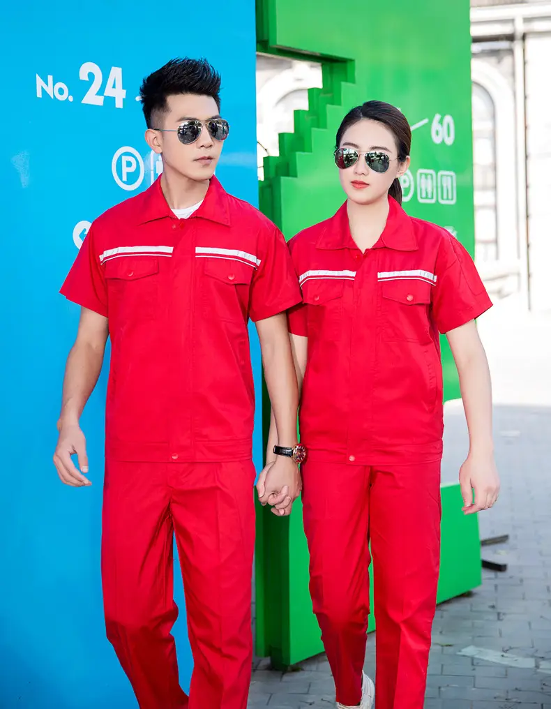 Blue Double Reflective Work Shirt for Auto Repair Workshop — feature 10
