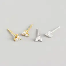 Sterling Silver Cross Beads Earrings with Diamonds — feature 17