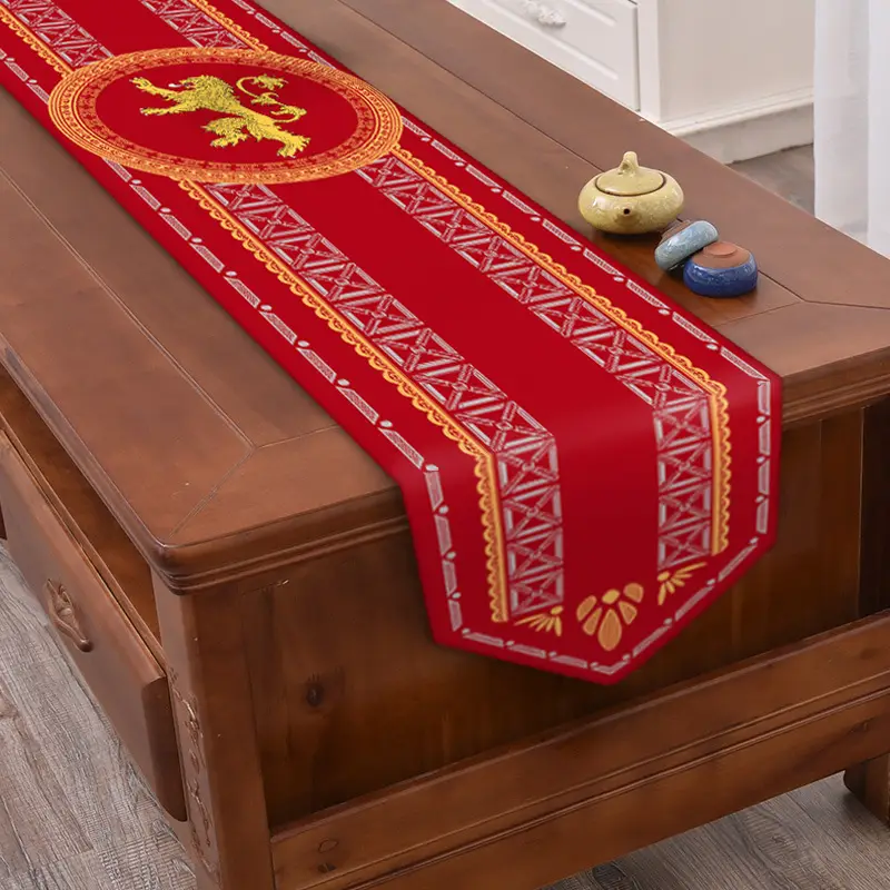 Harry Potter Tablecloth Runner Red Gold Decor - Image 26