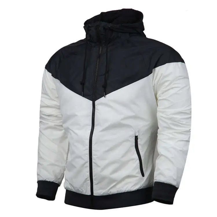 Men's Red Black Windproof Hooded Jacket with Zip Front - Image 4
