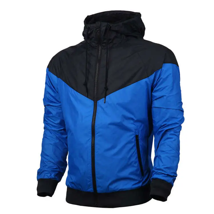 Men's Red Black Windproof Hooded Jacket with Zip Front - Image 5