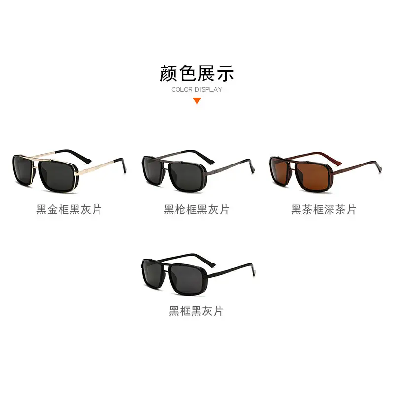 Polarized Sunglasses Black Double Beam Cross Border - Image 5