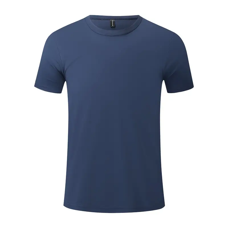 Men Orange Cotton T-Shirt Short Sleeve Plain - Image 9