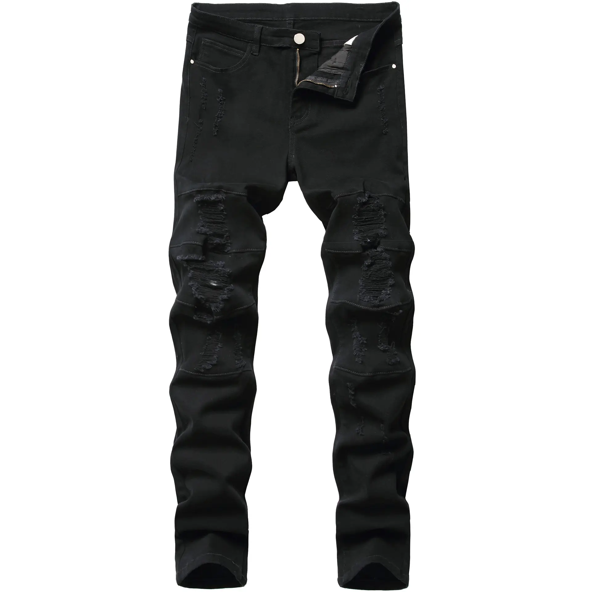 Black Skinny Slim Fit Jeans 2025 Men - Image 2