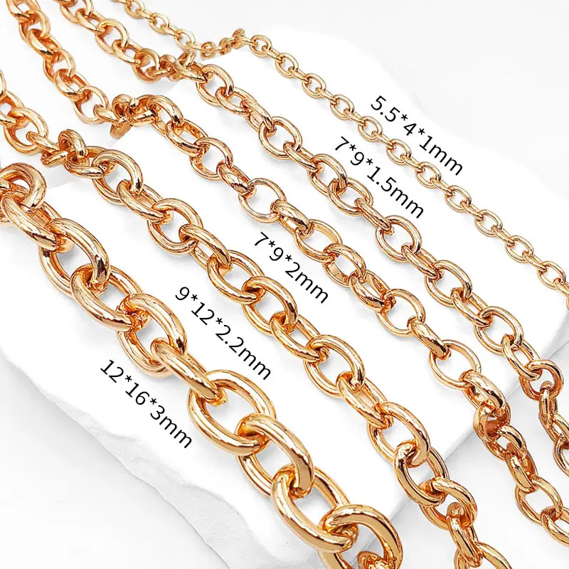 Silver 9x12x2.2mm Chain Link Bag Strap - Image 15