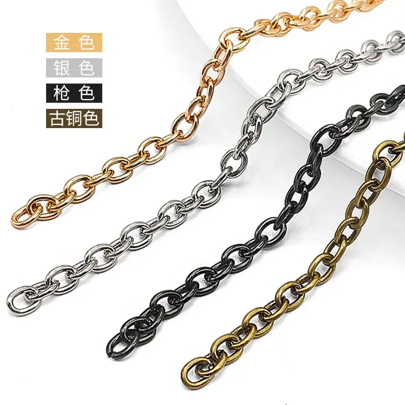 Silver 9x12x2.2mm Chain Link Bag Strap - Image 16