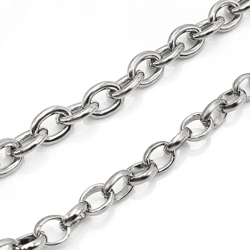 Silver 9x12x2.2mm Chain Link Bag Strap - Image 17