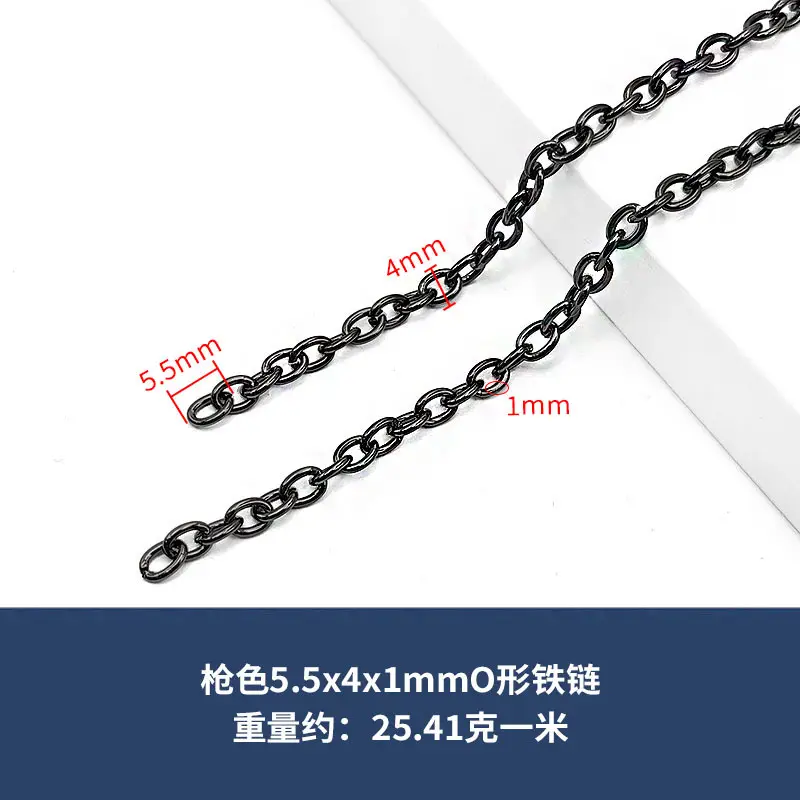 Silver 9x12x2.2mm Chain Link Bag Strap - Image 11