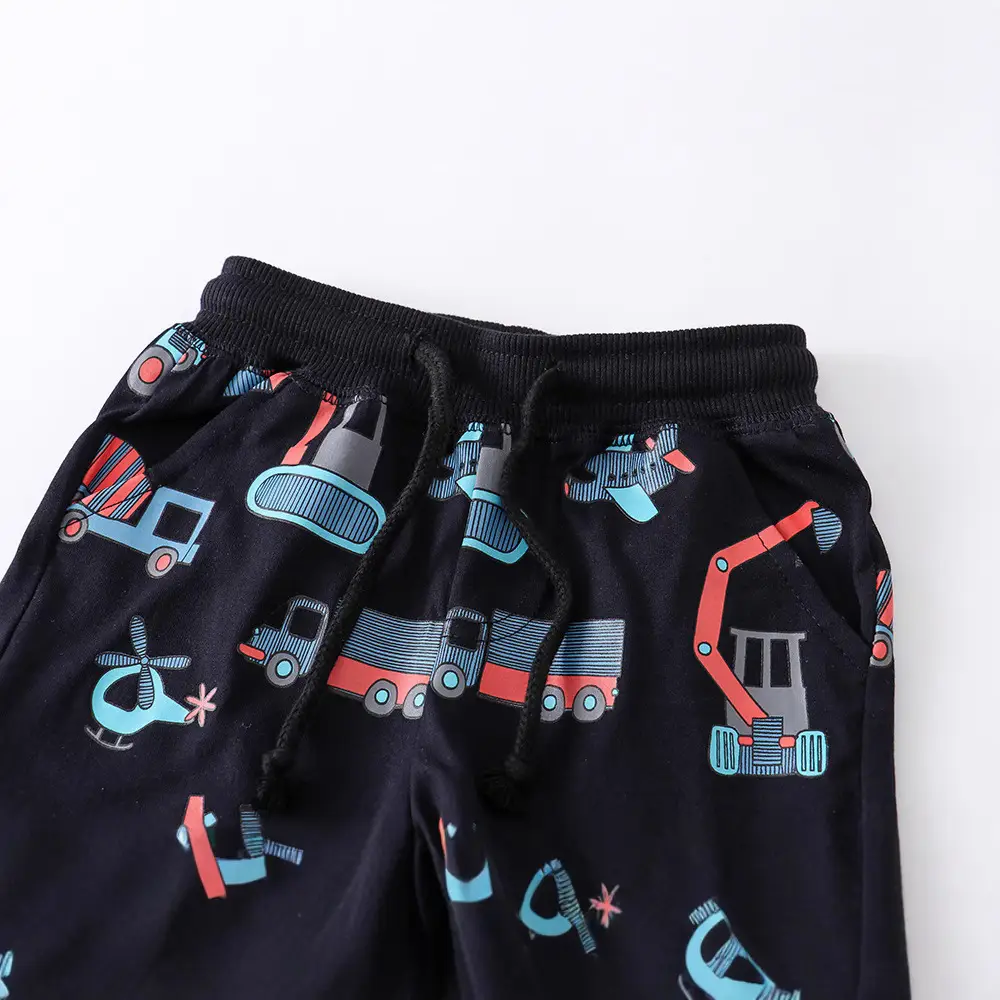Kids Truck Print Shorts Black Medium Small - Image 4