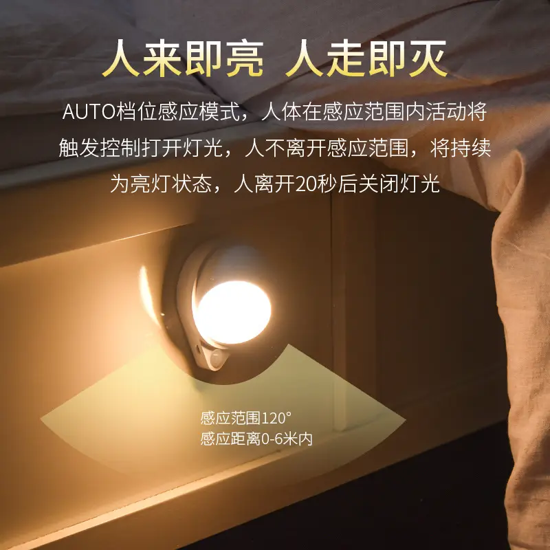 USB Rechargeable 360° Sensor Night Light