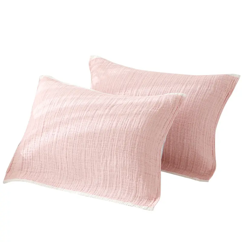 Cotton Japanese Style 4-Layer Pillow Cover Blue - Image 8
