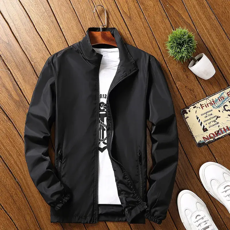 Men's Black Korean Style Trench Coat 2025 - Image 4