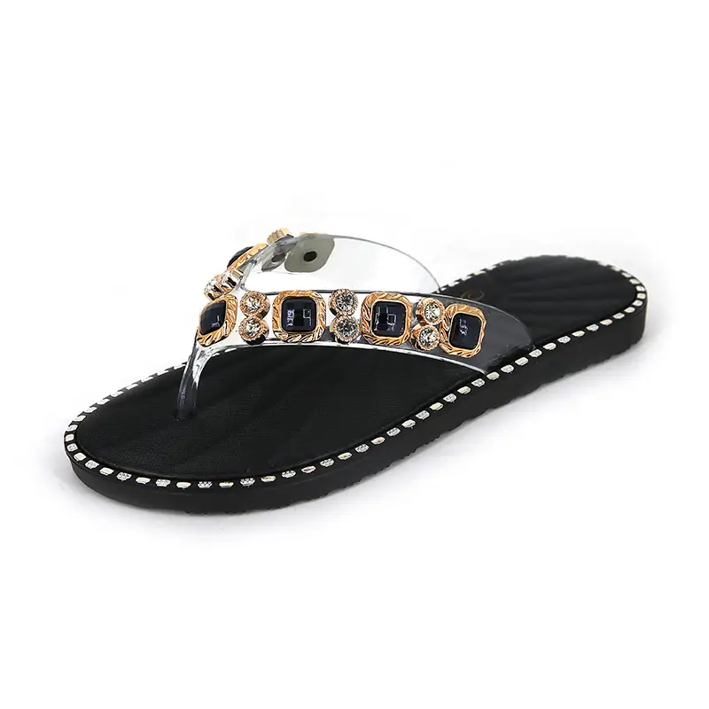 2025 Cross-border Amazon WISH Slippers Women Summer Sandals Outer Wear Flip-flops Rhinestone Fashion Ins Slippers - Image 7